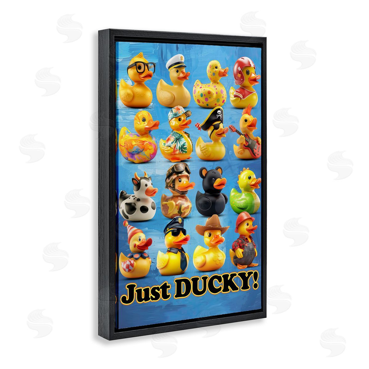 Jim Baldwin Just Ducky on Blue Canvas Wall Art Print