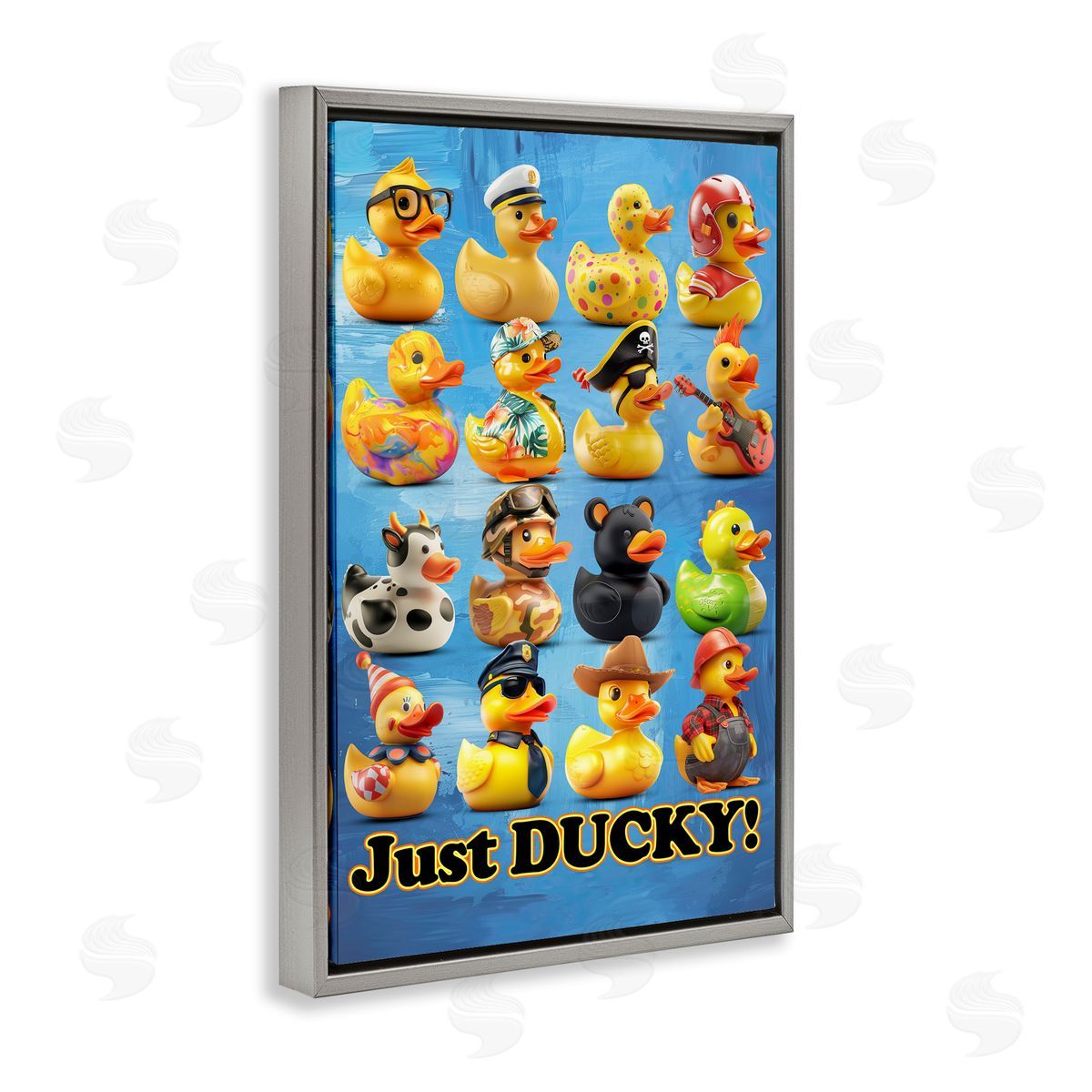 Jim Baldwin Just Ducky on Blue Canvas Wall Art Print