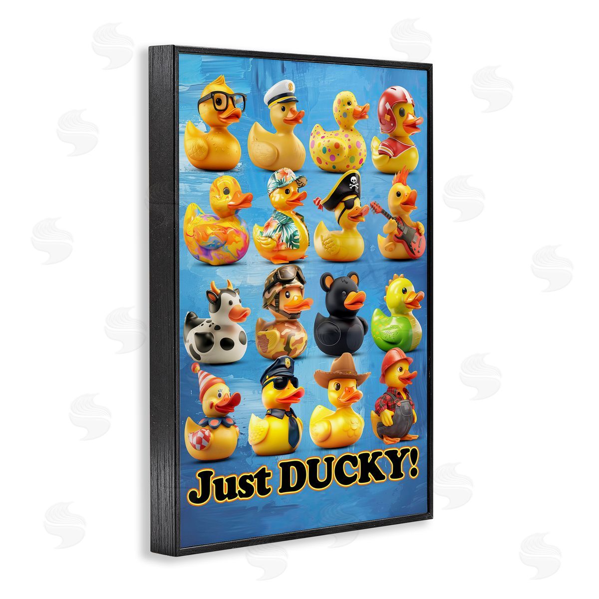Jim Baldwin Just Ducky on Blue Canvas Wall Art Print
