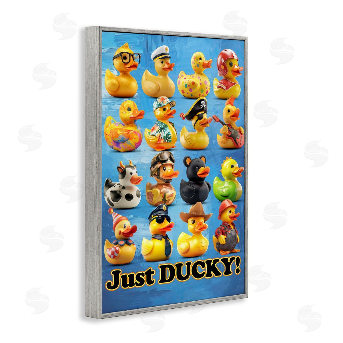 Jim Baldwin Just Ducky on Blue Canvas Wall Art Print