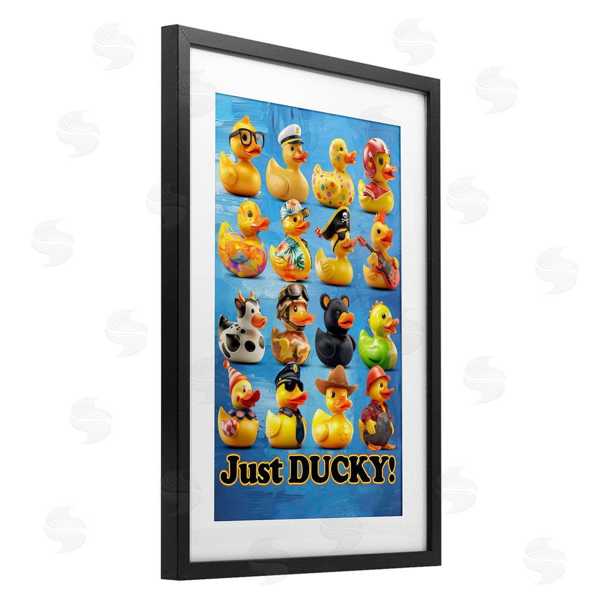 Jim Baldwin Just Ducky on Blue Canvas Wall Art Print