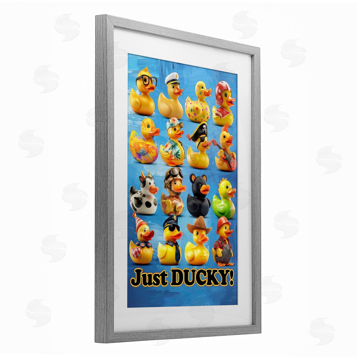 Jim Baldwin Just Ducky on Blue Canvas Wall Art Print