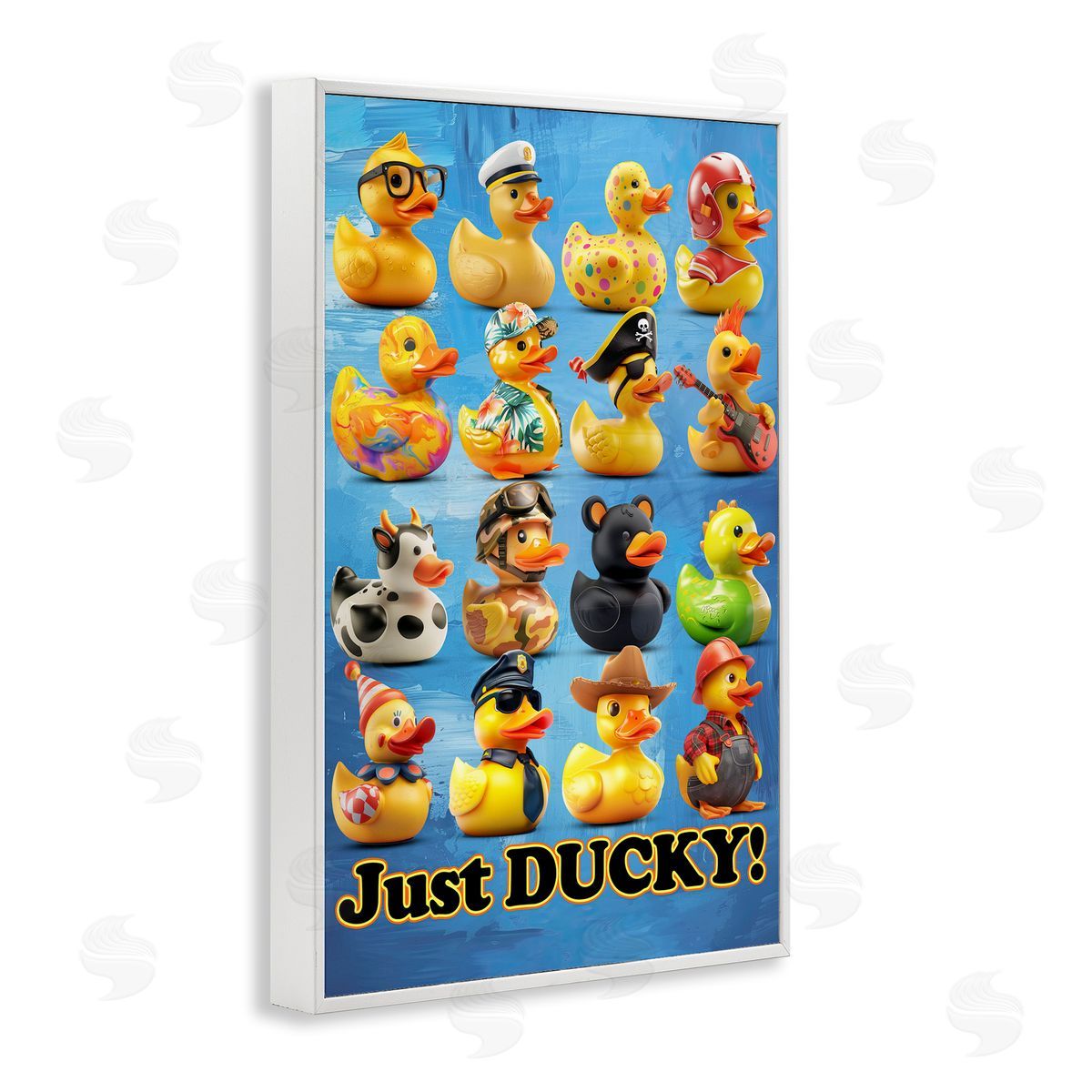 Jim Baldwin Just Ducky on Blue Canvas Wall Art Print