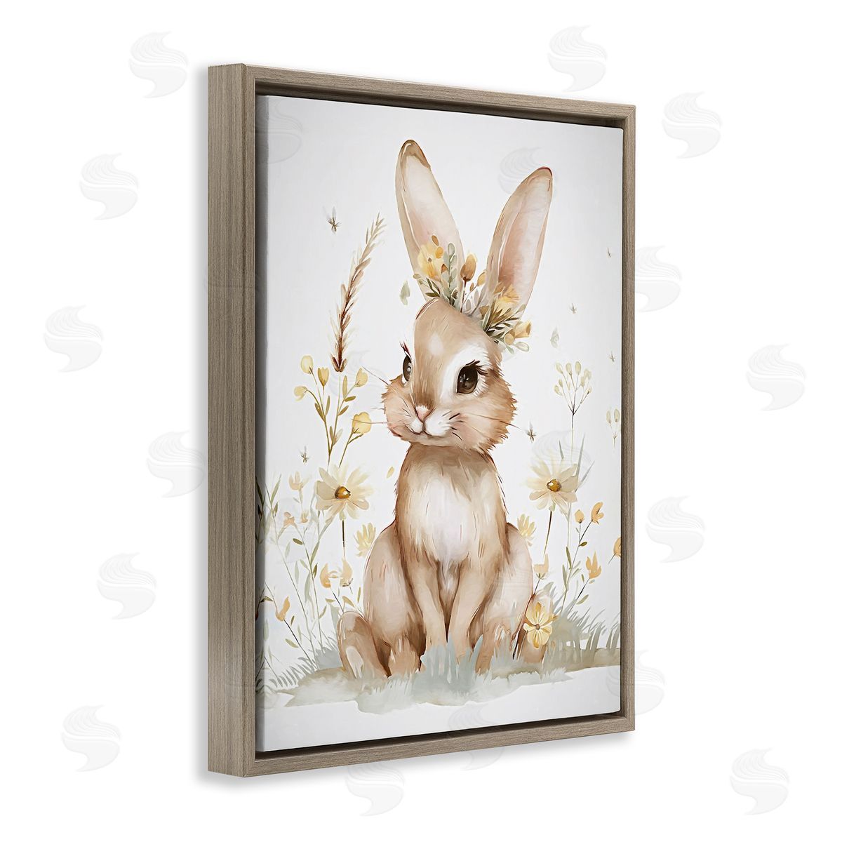 Ramona Murdock Whimsical Baby Rabbit Canvas Wall Art Print