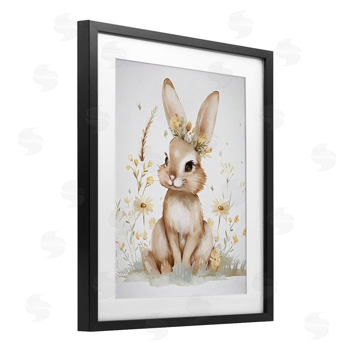 Ramona Murdock Whimsical Baby Rabbit Canvas Wall Art Print