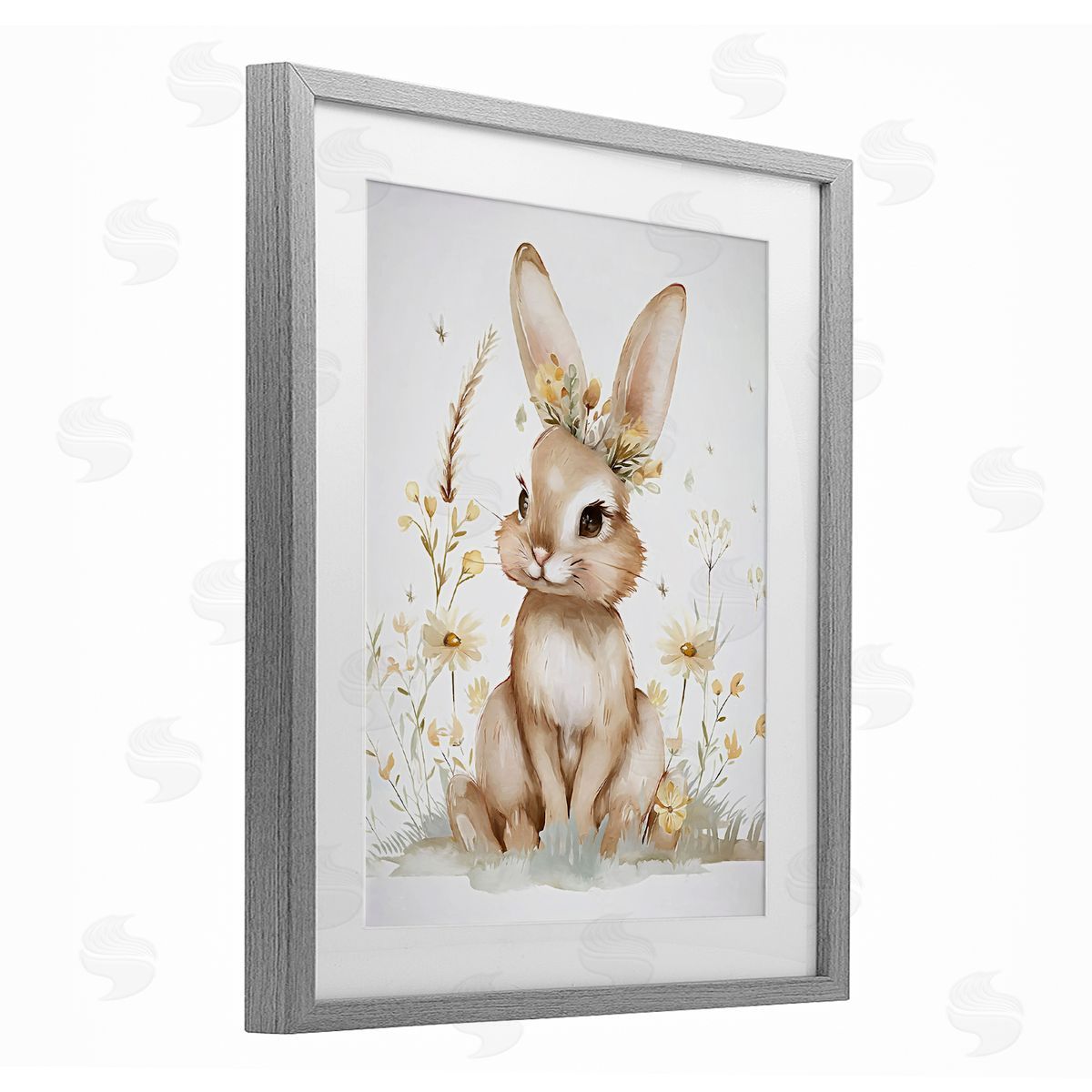 Ramona Murdock Whimsical Baby Rabbit Canvas Wall Art Print