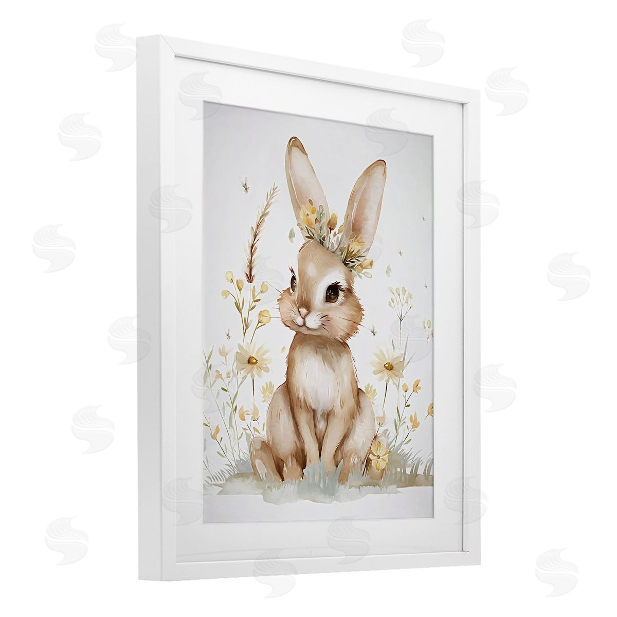Ramona Murdock Whimsical Baby Rabbit Canvas Wall Art Print