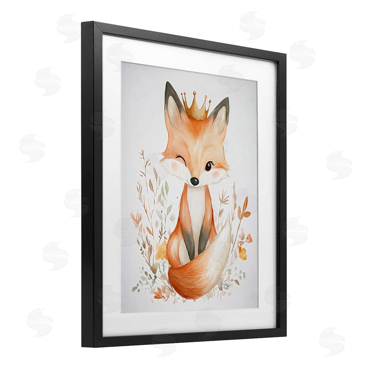 Ramona Murdock Crowned Baby Fox Canvas Wall Art Print