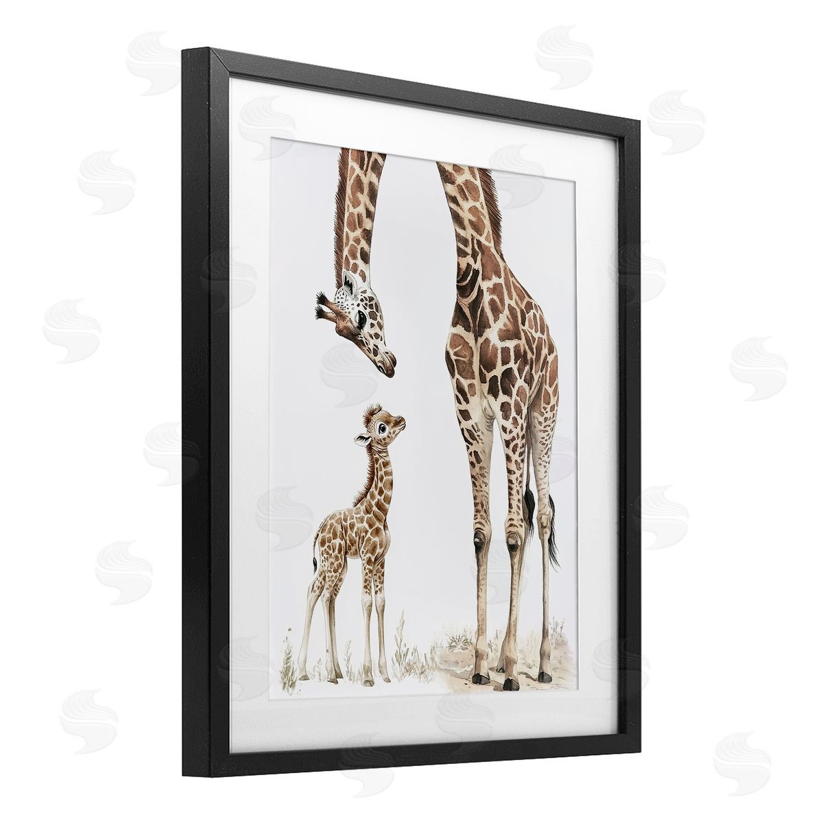 Ramona Murdock Baby Giraffe Calf Canvas Wall Art Print