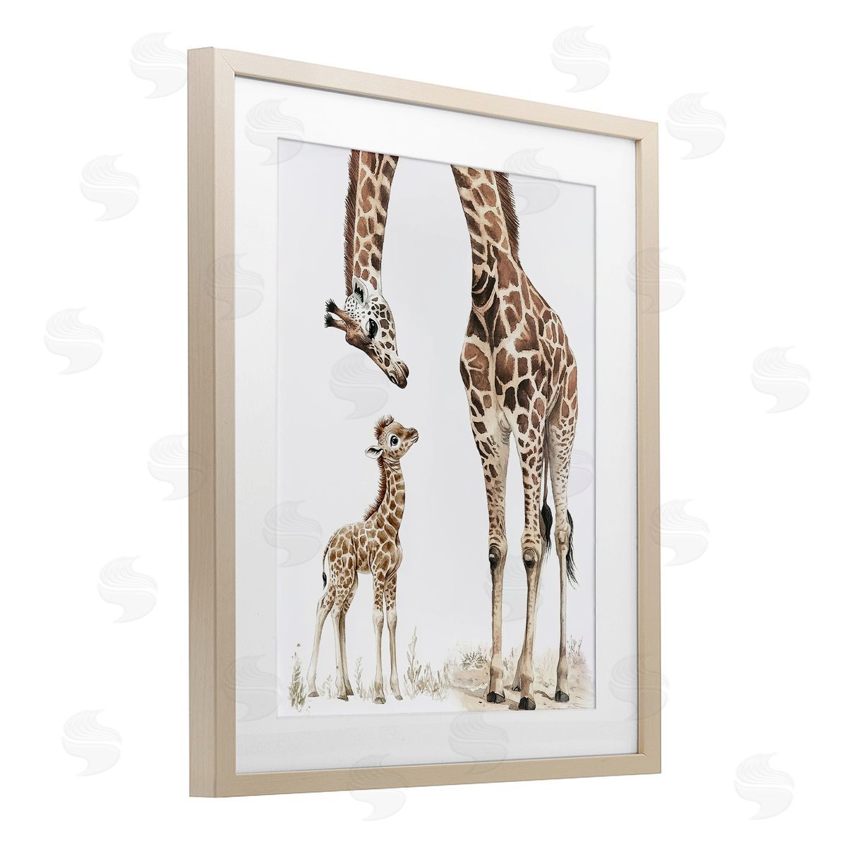 Ramona Murdock Baby Giraffe Calf Canvas Wall Art Print