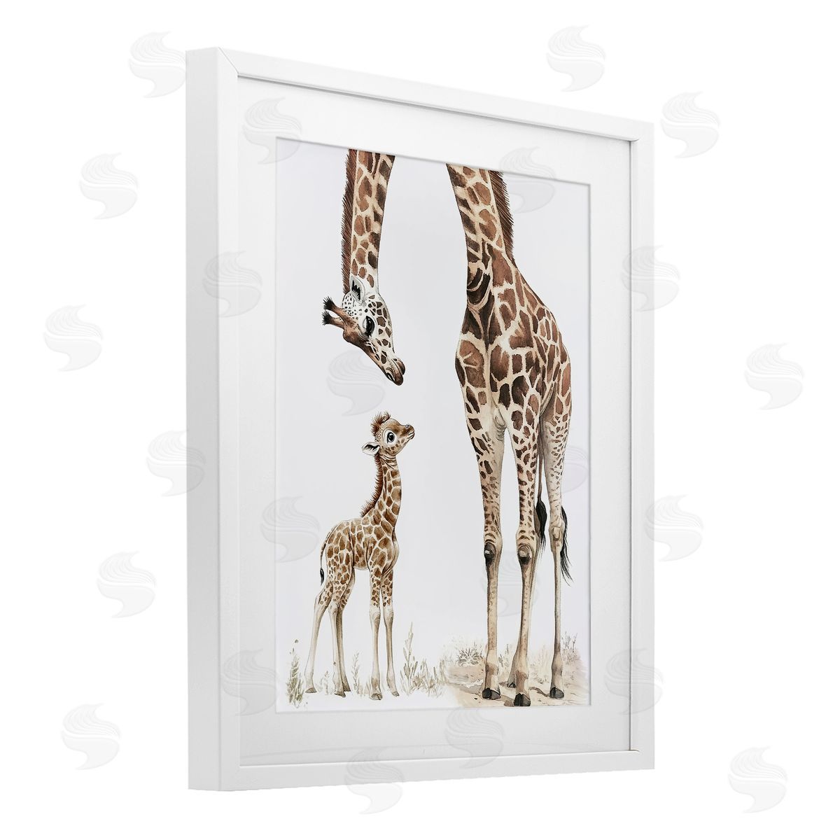 Ramona Murdock Baby Giraffe Calf Canvas Wall Art Print