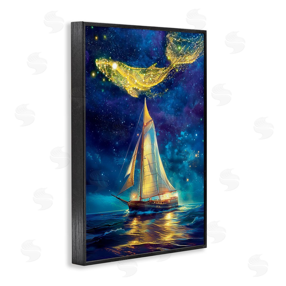 Image World Whale Constellation At Sea Canvas Wall Art Print