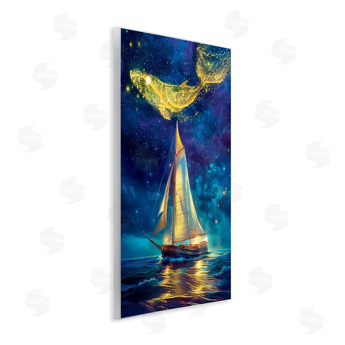 Image World Whale Constellation At Sea Canvas Wall Art Print