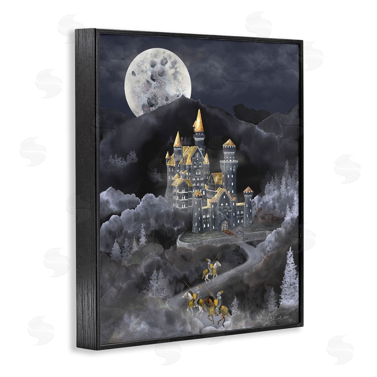 Brett Blumenthal Moonlit Journey to Castle Canvas Wall Art Print