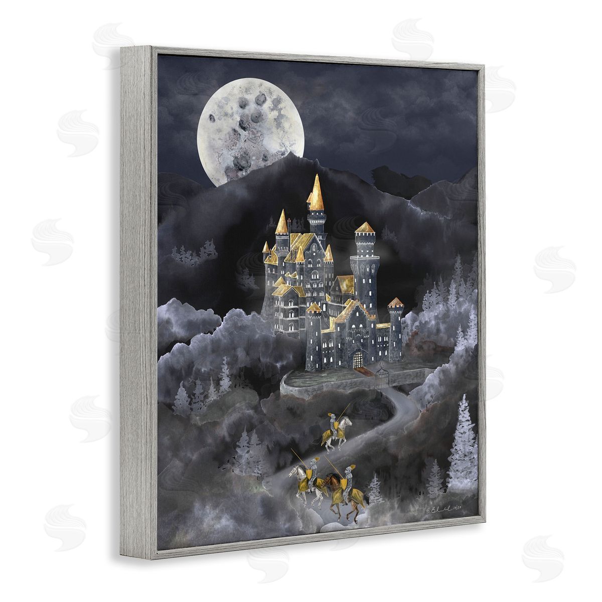 Brett Blumenthal Moonlit Journey to Castle Canvas Wall Art Print