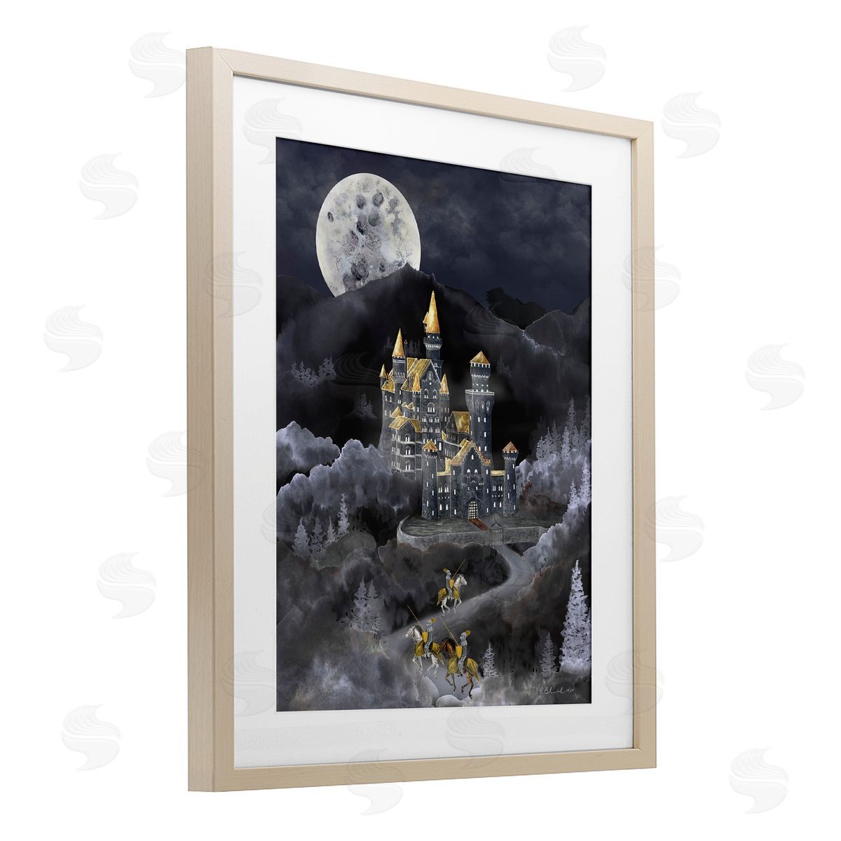 Brett Blumenthal Moonlit Journey to Castle Canvas Wall Art Print