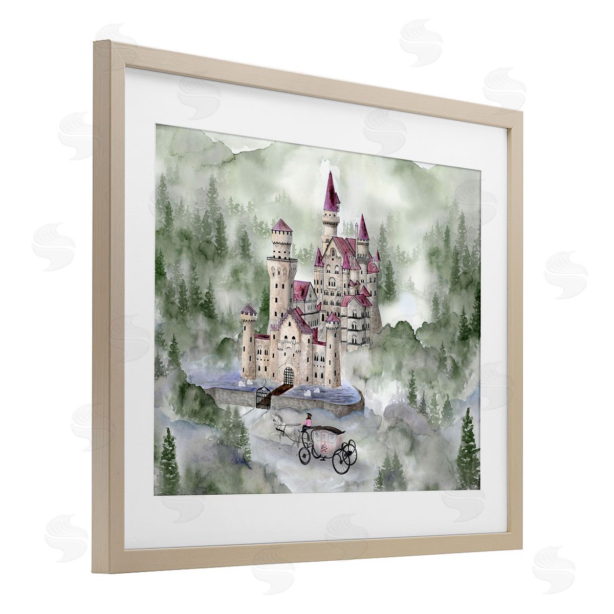 Brett Blumenthal Elegant Carriage to Castle Canvas Wall Art Print