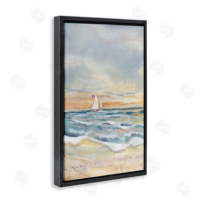 Audrey Jeanne Roberts | Cascading Waves & Sailboat