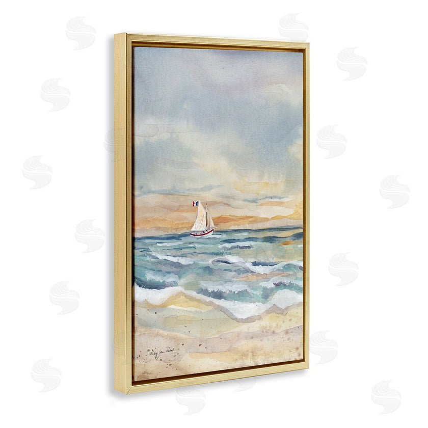 Audrey Jeanne Roberts | Cascading Waves & Sailboat