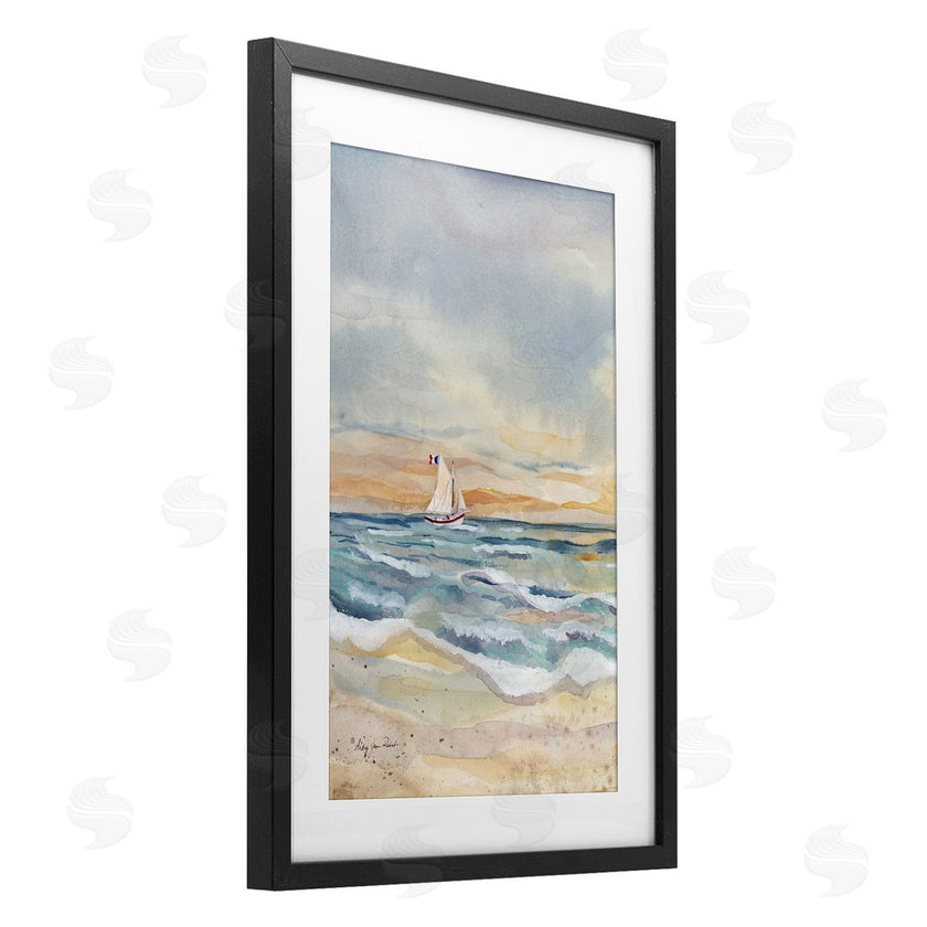 Audrey Jeanne Roberts | Cascading Waves & Sailboat