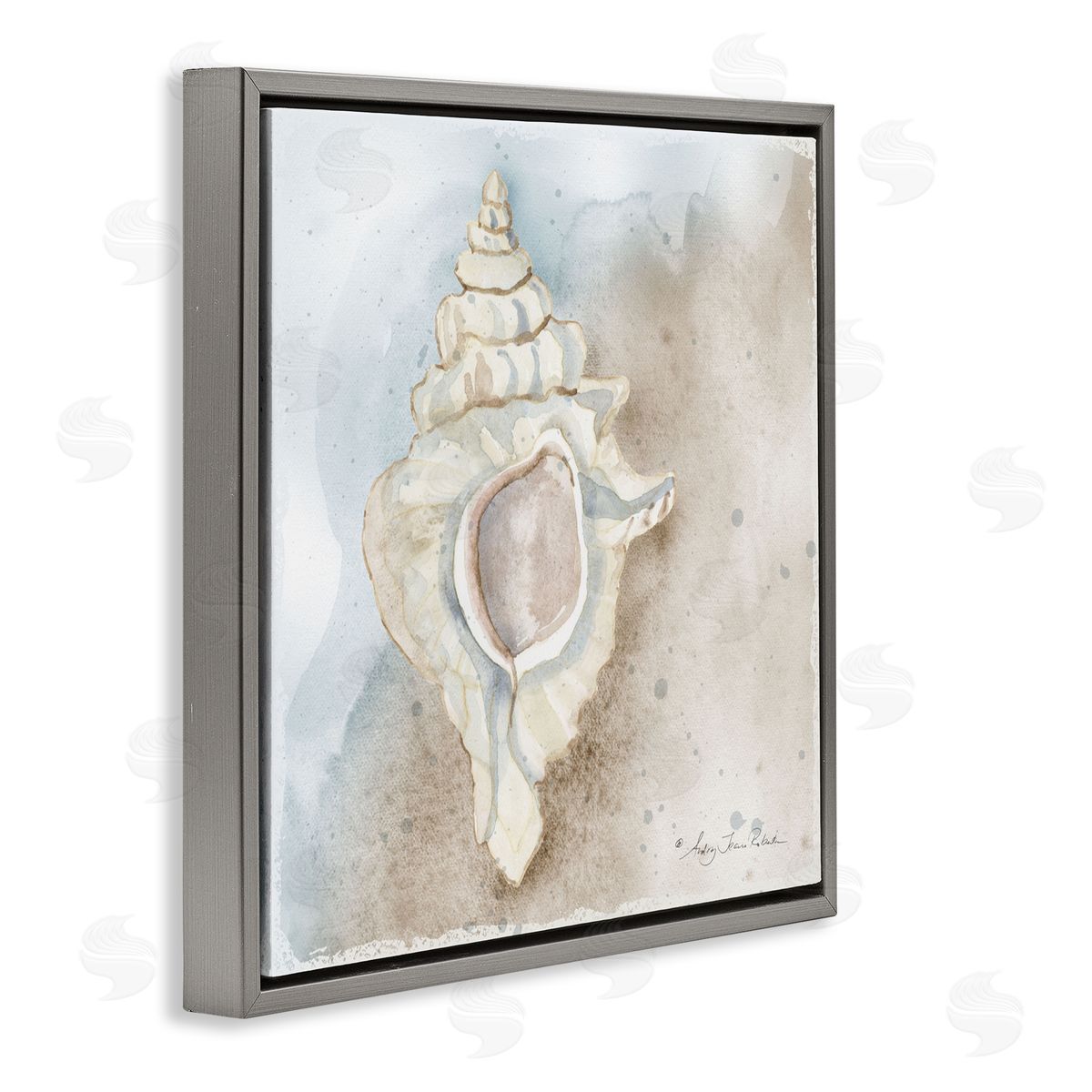 Audrey Jeanne Roberts Subtle Conch on Shore Canvas Wall Art Print
