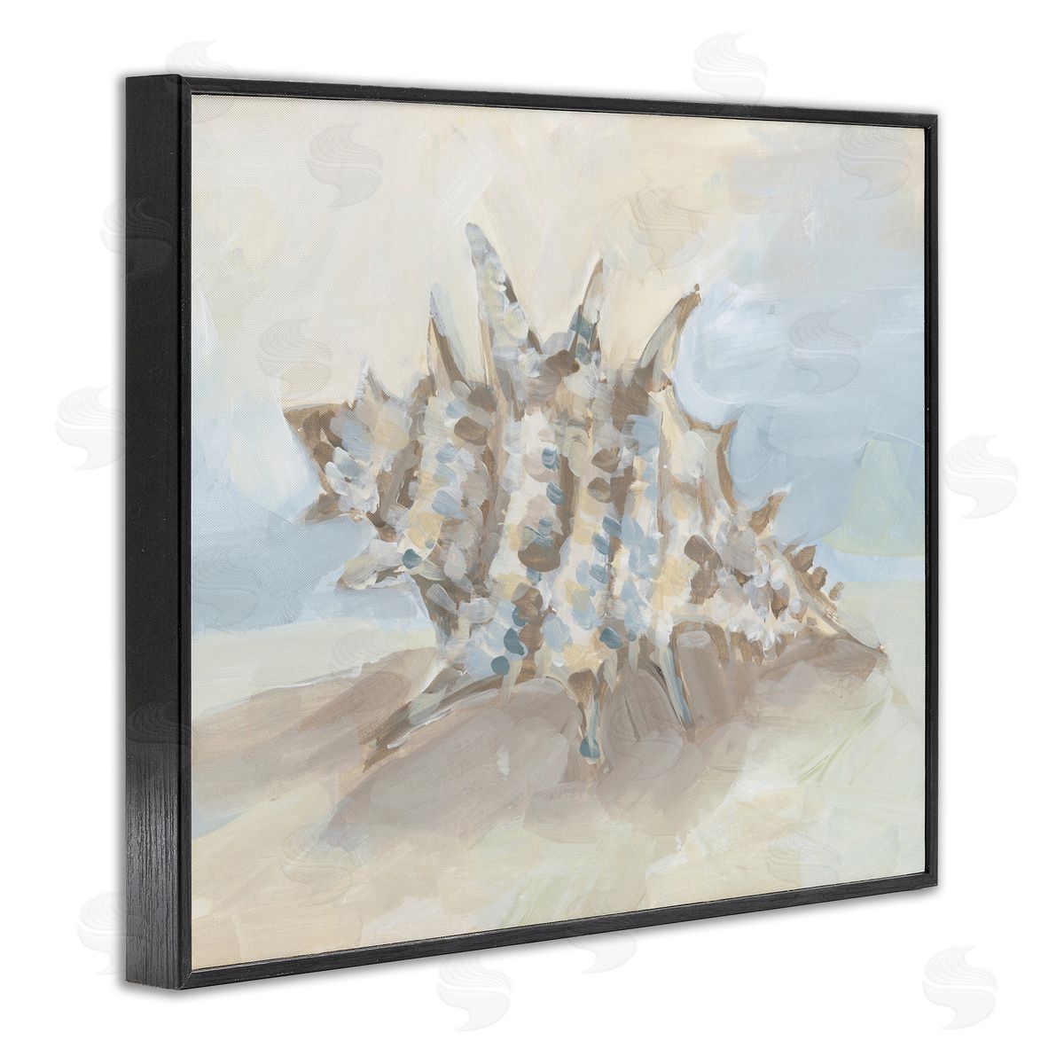 JJ Design House LLC Soft Blended Spiky Seashell Canvas Wall Art Print