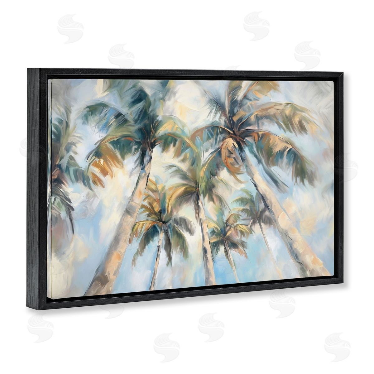 Ramona Murdock Swaying Palms with Soft Clouds Canvas Wall Art Print