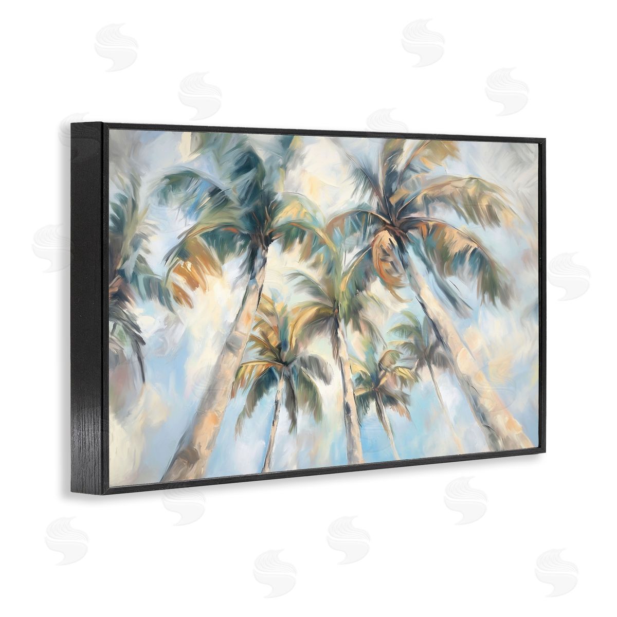 Ramona Murdock Swaying Palms with Soft Clouds Canvas Wall Art Print
