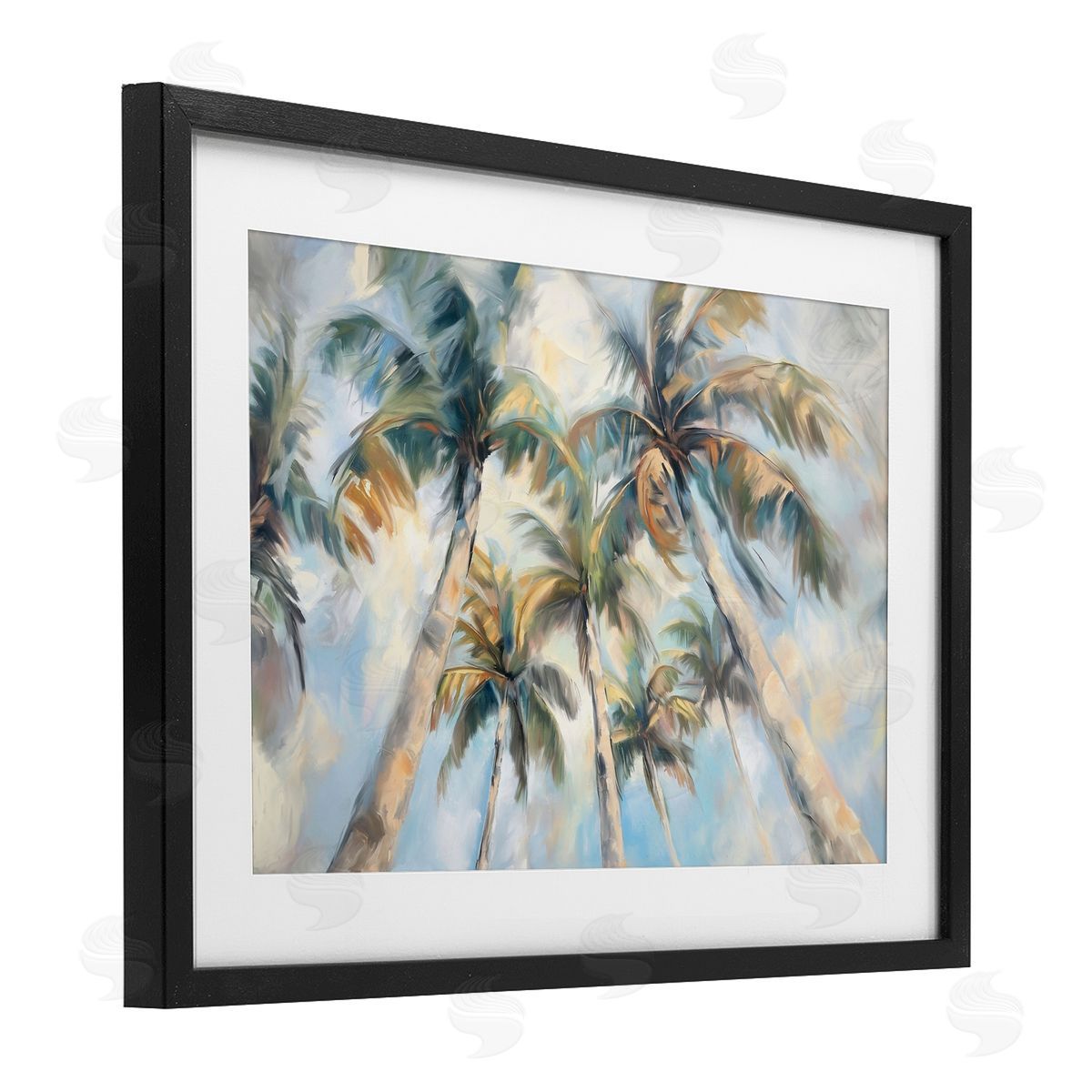 Ramona Murdock Swaying Palms with Soft Clouds Canvas Wall Art Print