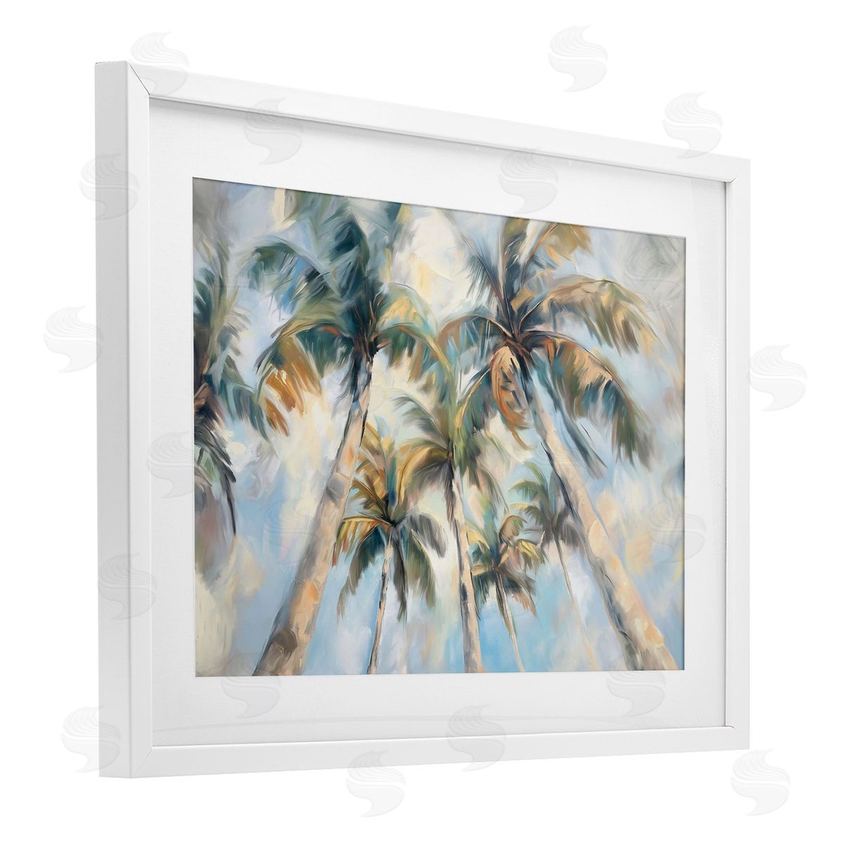 Ramona Murdock Swaying Palms with Soft Clouds Canvas Wall Art Print
