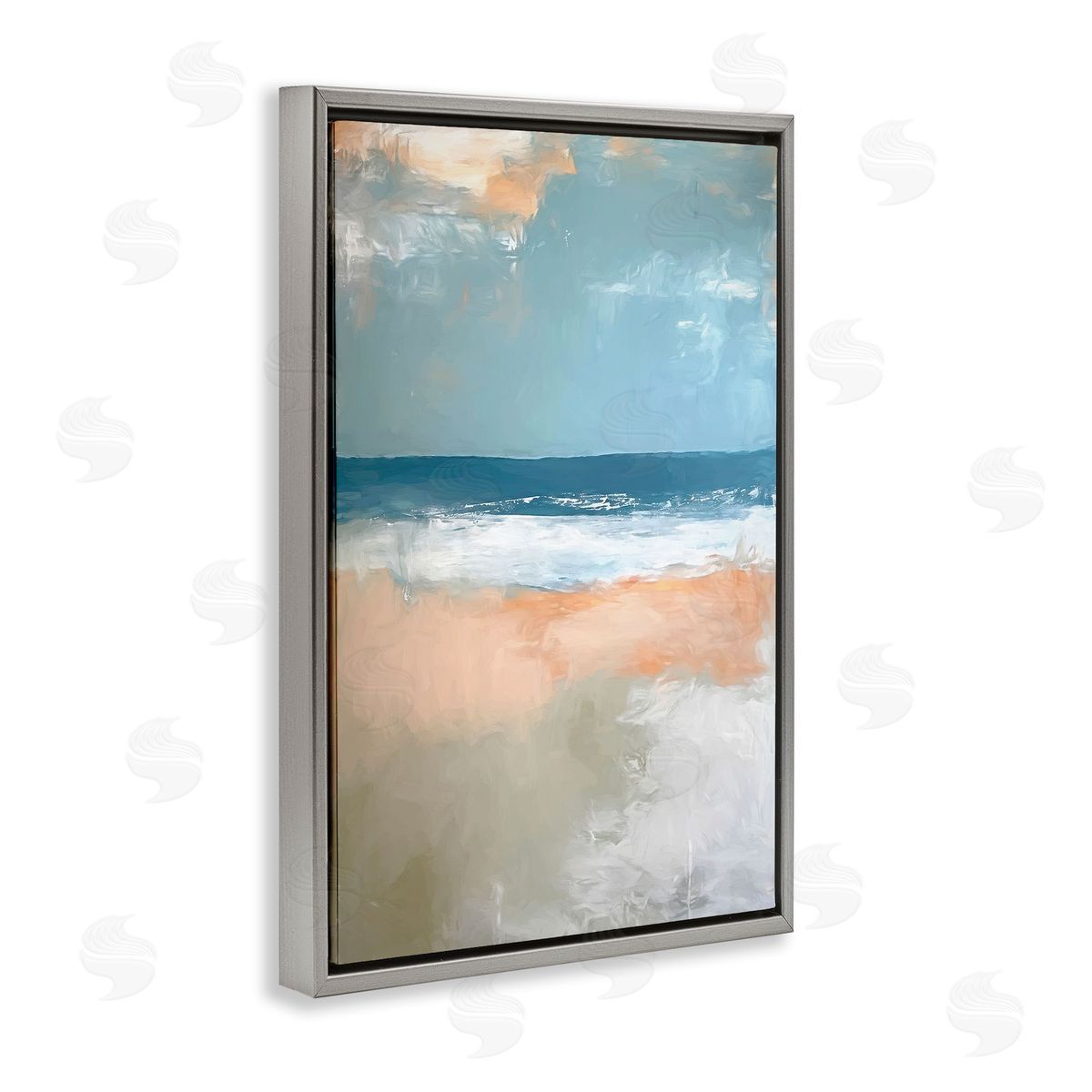 Ramona Murdock Beautiful Day At Beach Abstract Canvas Wall Art Print
