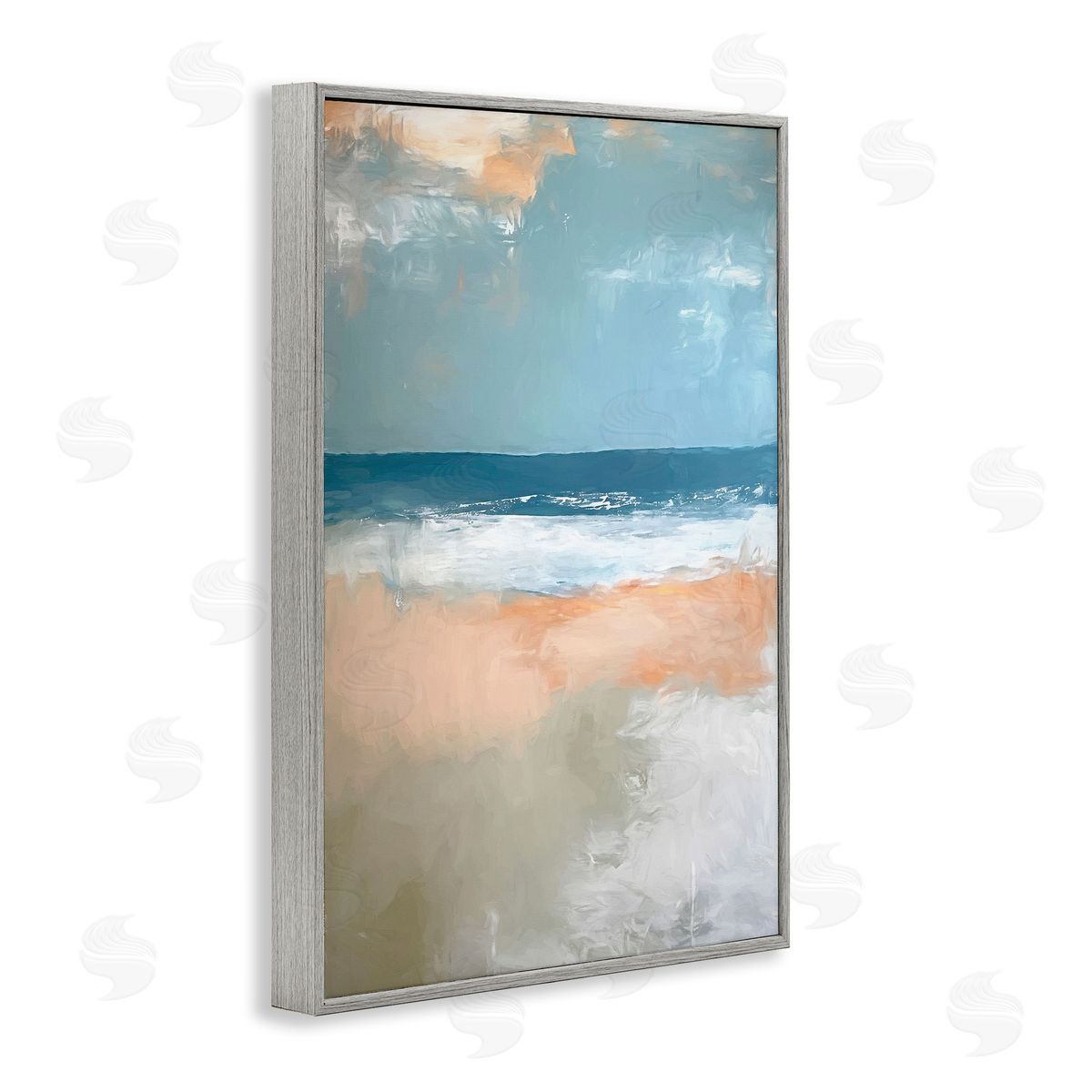 Ramona Murdock Beautiful Day At Beach Abstract Canvas Wall Art Print