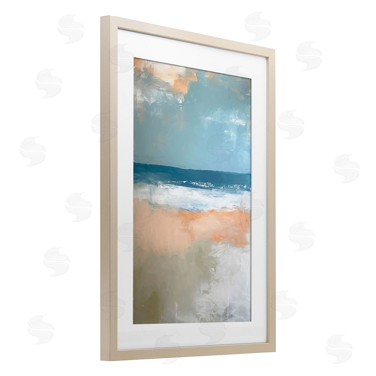 Ramona Murdock Beautiful Day At Beach Abstract Canvas Wall Art Print