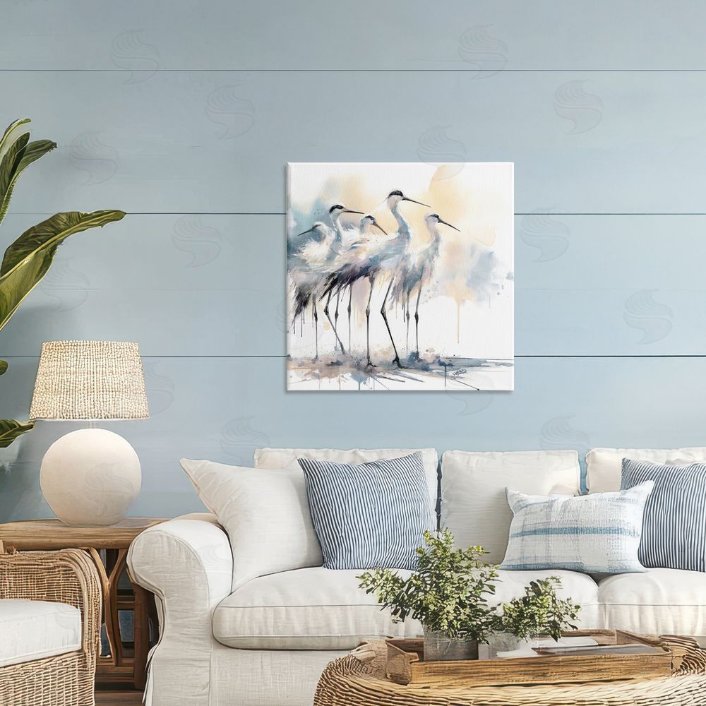 Sally Kaye Barlow/Makaio Design Coastal Serenity Sea Birds Printed Wall Art in Room