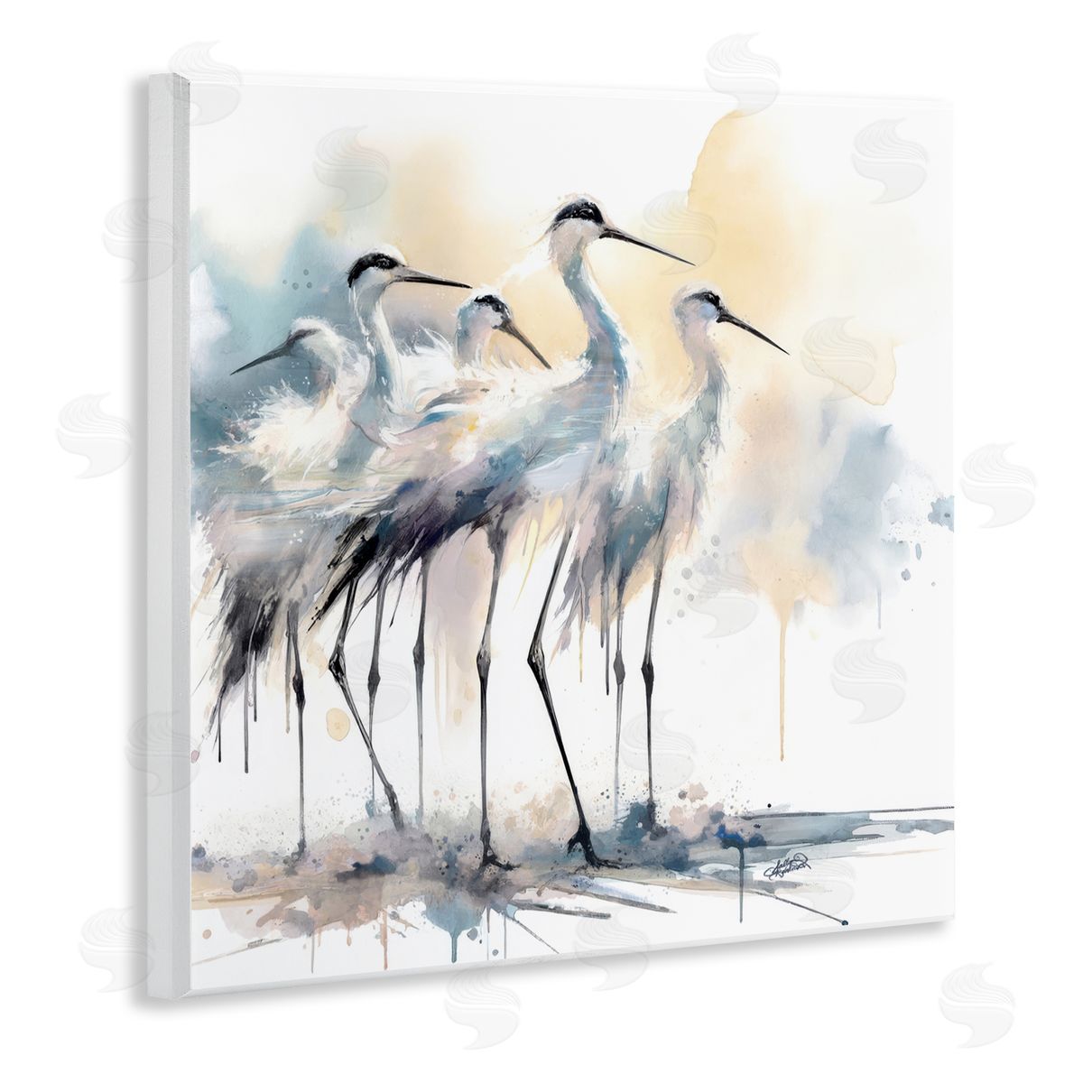 Sally Kaye Barlow/Makaio Design Coastal Serenity Sea Birds Wall Plaque Art Print