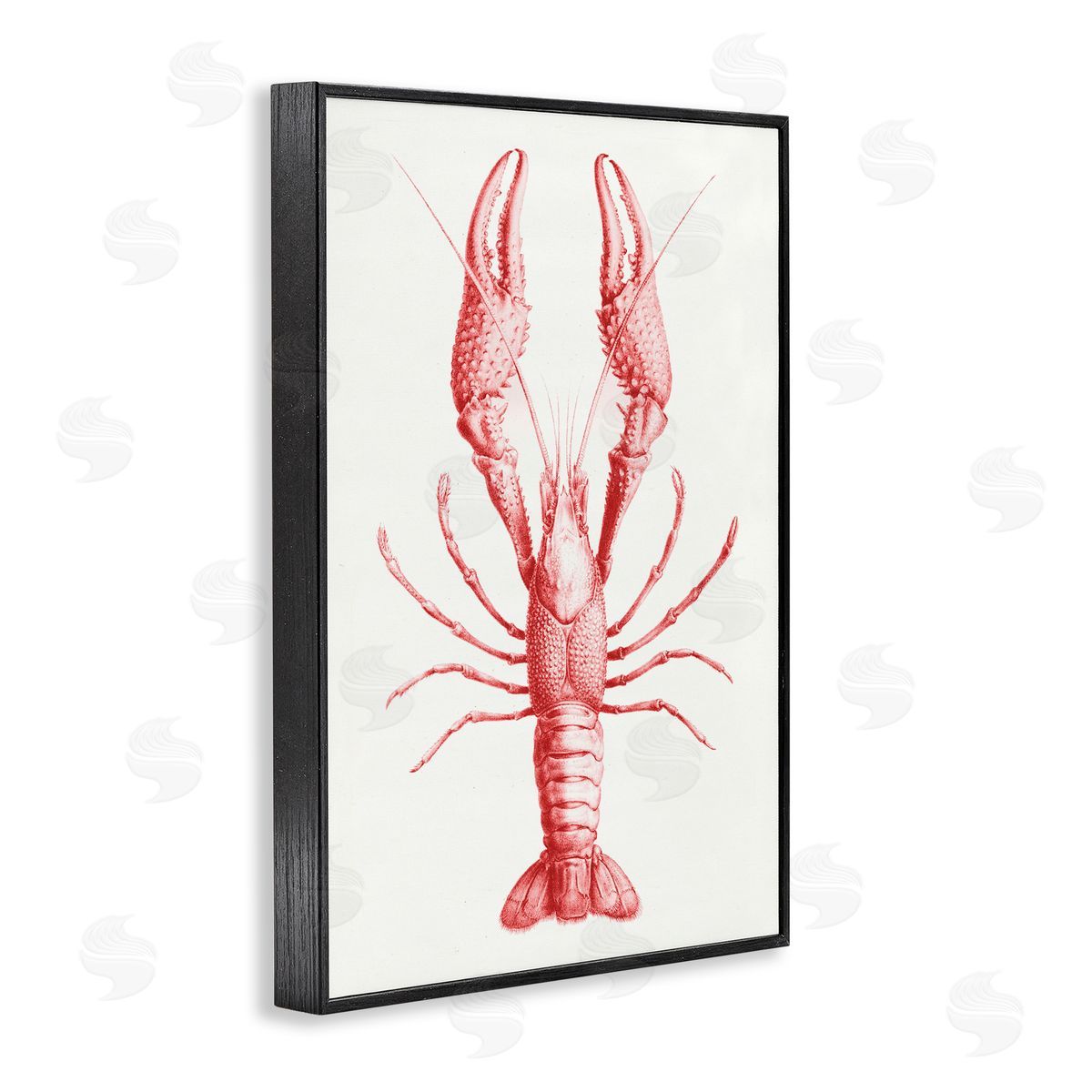 Tina Higgins Designs Inc. Red Lobster Traditional Details Black Framed Giclee Art Print