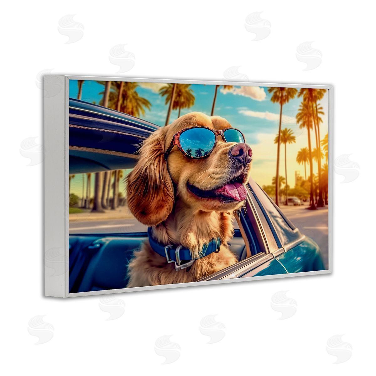 Image World Cool Puppy Summer Sunset Canvas Wall Art Print