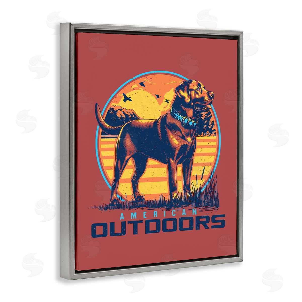 Jedco Brands, Inc. American Outdoors Dog Canvas Wall Art Print