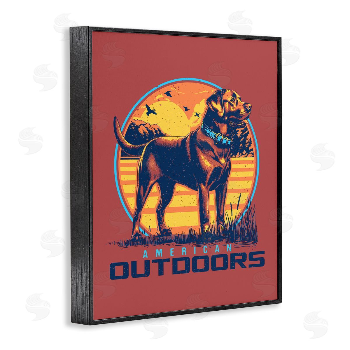 Jedco Brands, Inc. American Outdoors Dog Canvas Wall Art Print