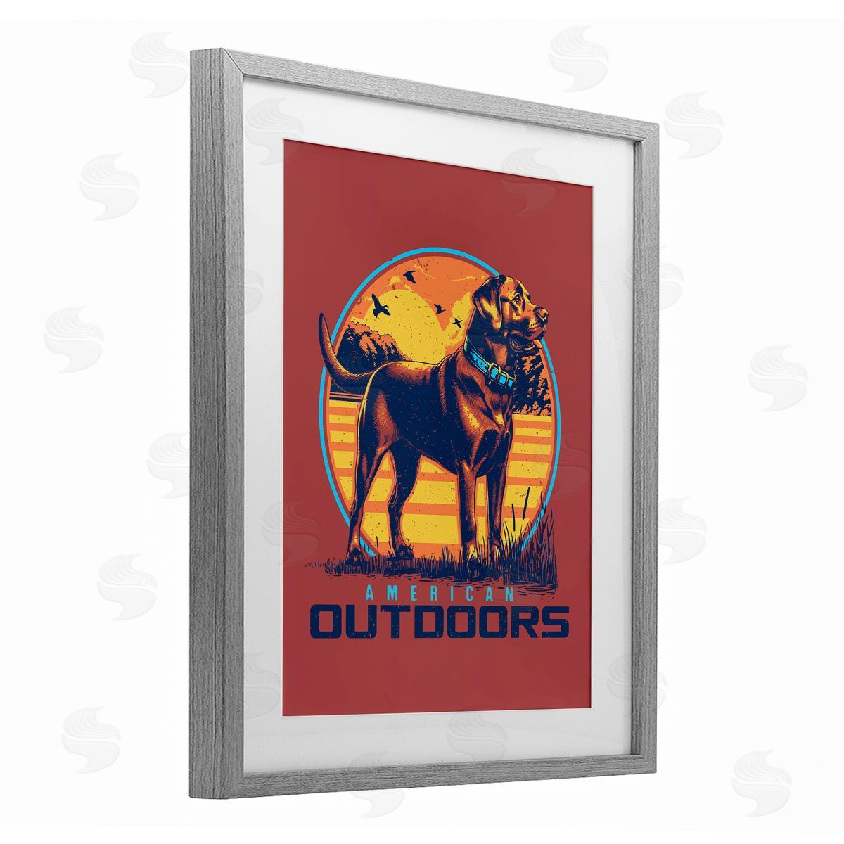 Jedco Brands, Inc. American Outdoors Dog Canvas Wall Art Print
