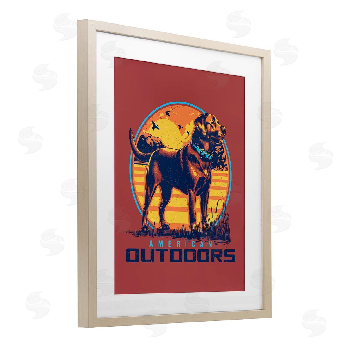 Jedco Brands, Inc. American Outdoors Dog Canvas Wall Art Print