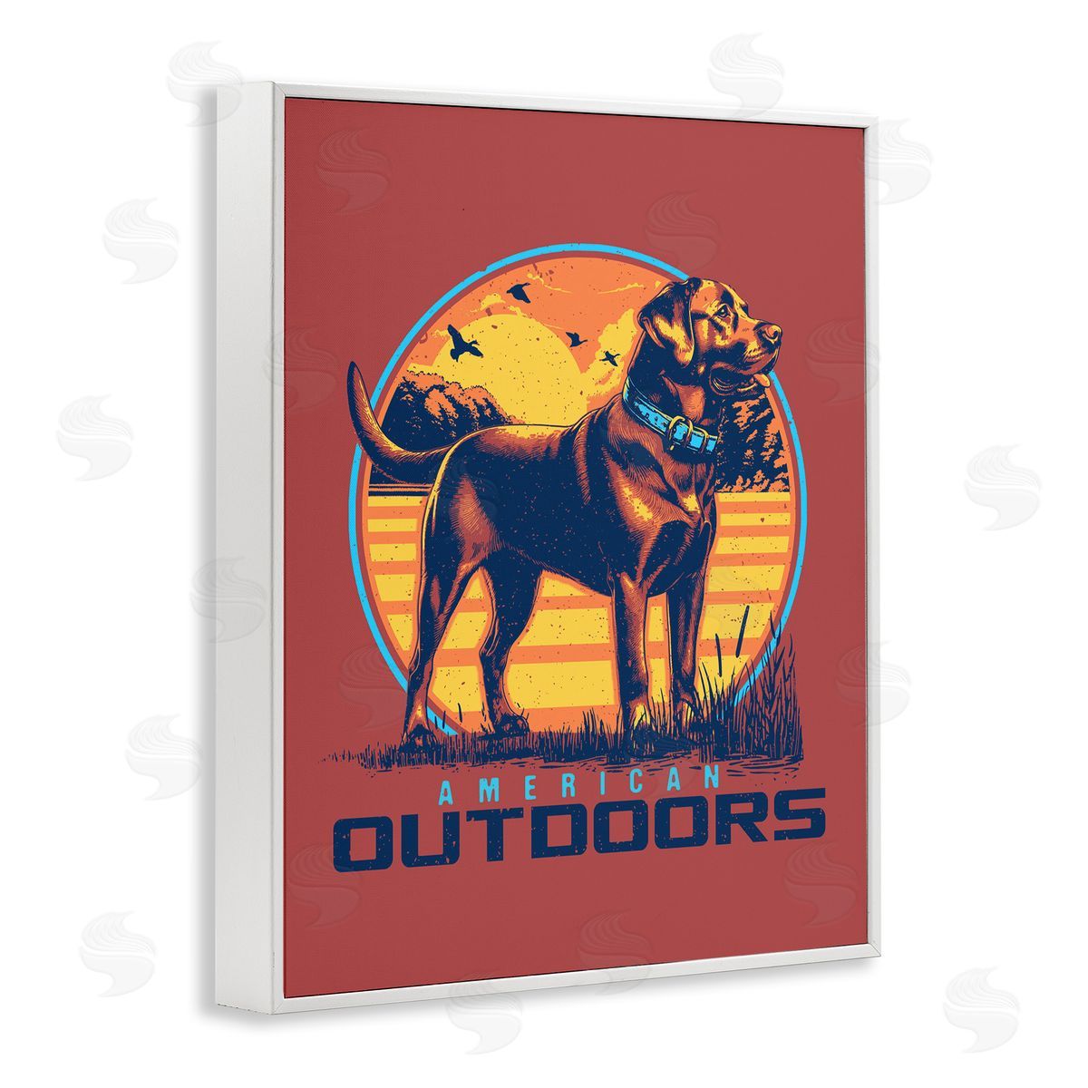 Jedco Brands, Inc. American Outdoors Dog Canvas Wall Art Print