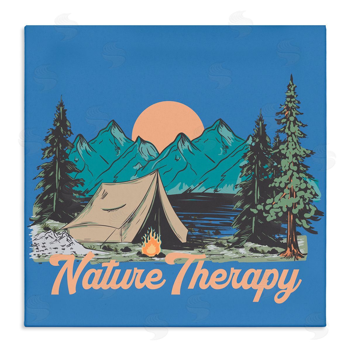 Jedco Brands, Inc. Vintage Nature Therapy Camp Canvas Wall Art Print