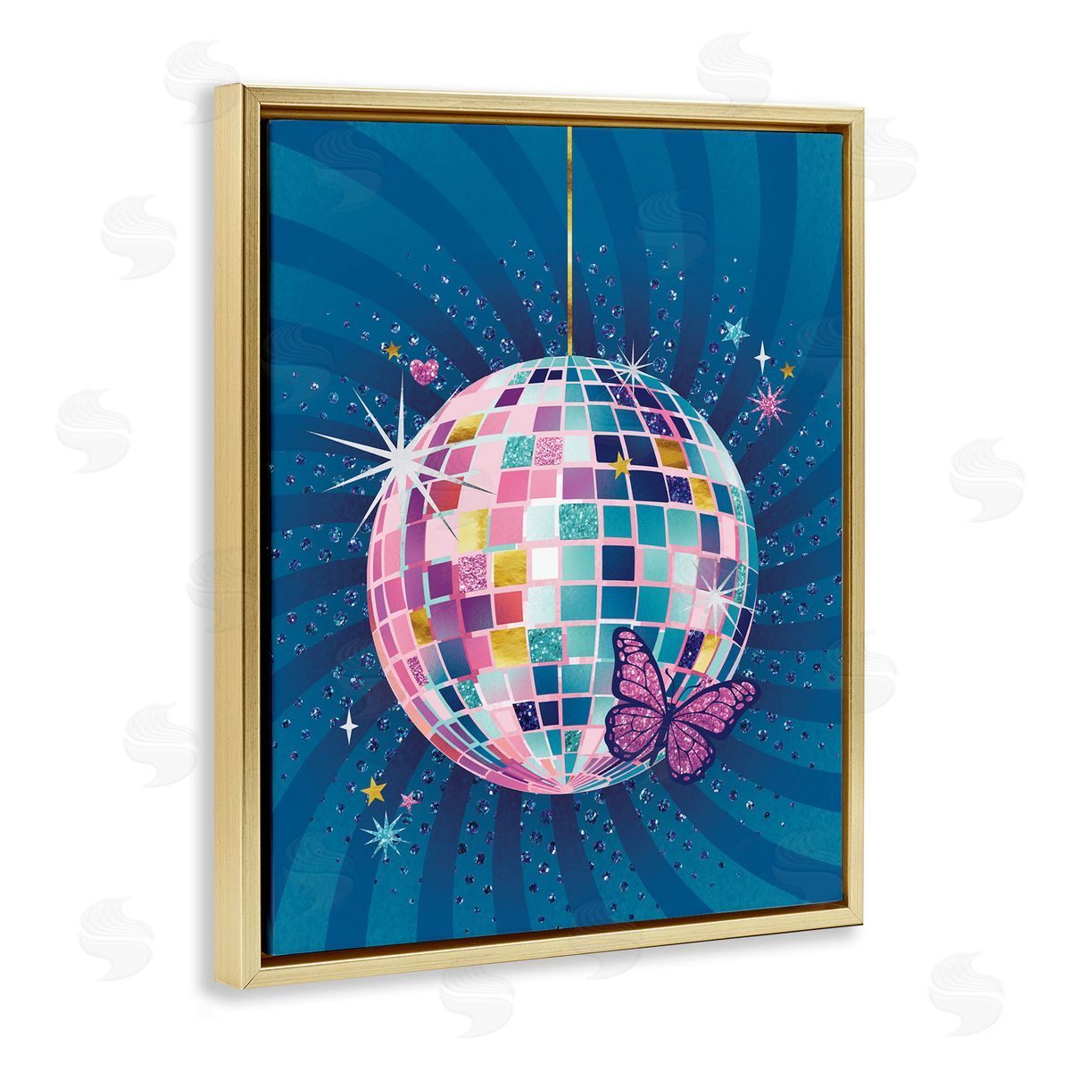 Courtney Morgenstern Disco Ball with Butterfly Canvas Wall Art Print