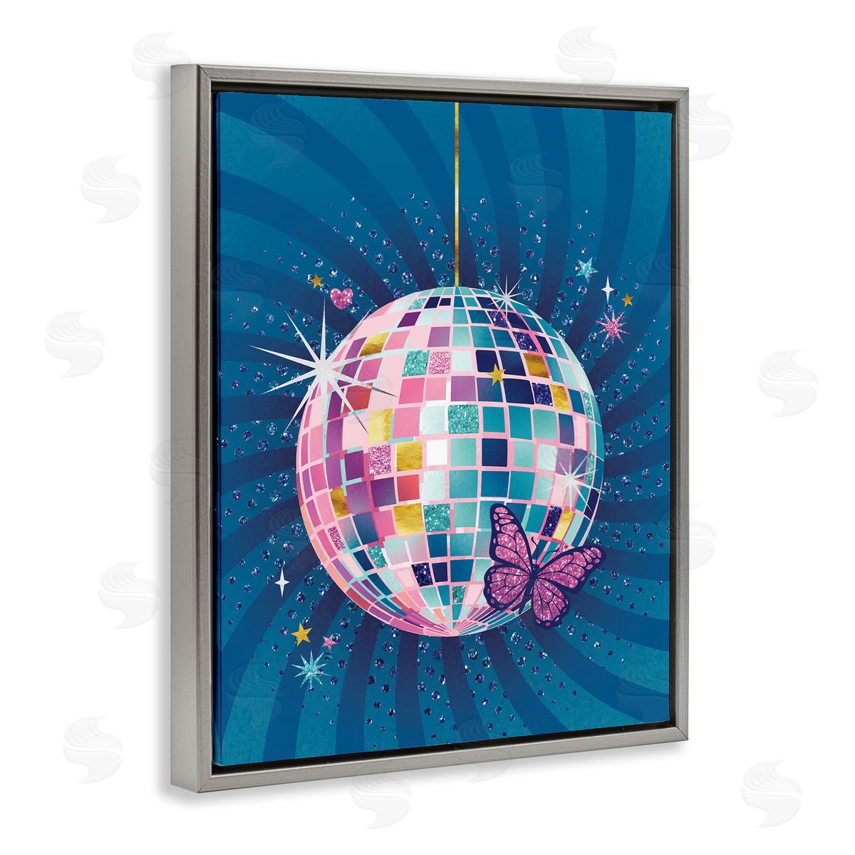 Courtney Morgenstern Disco Ball with Butterfly Canvas Wall Art Print