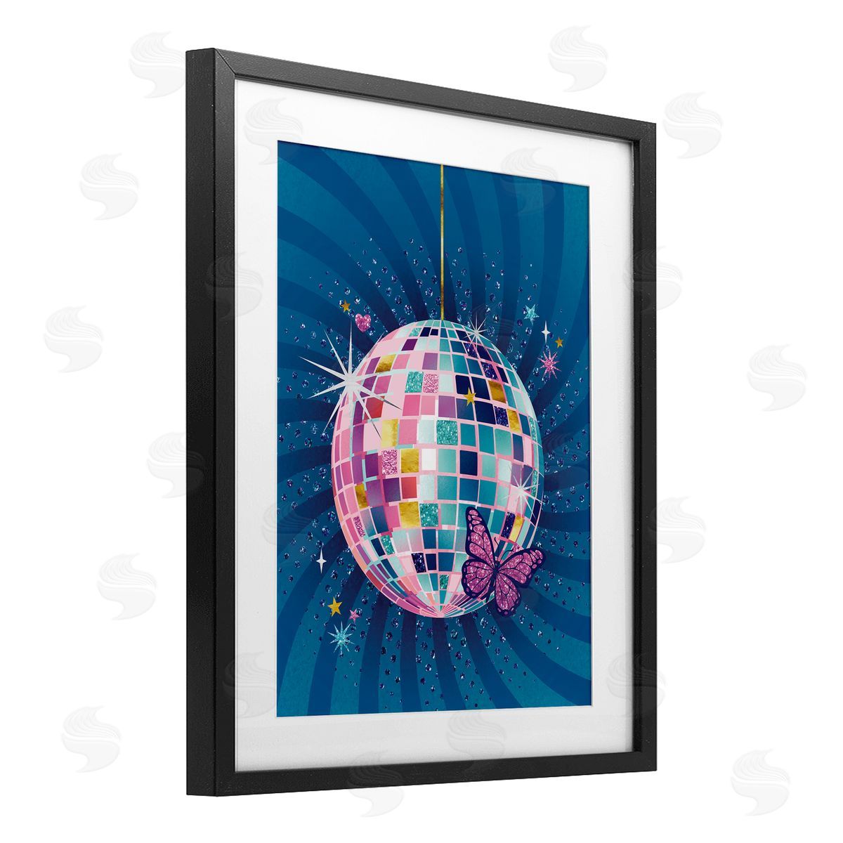 Courtney Morgenstern Disco Ball with Butterfly Canvas Wall Art Print