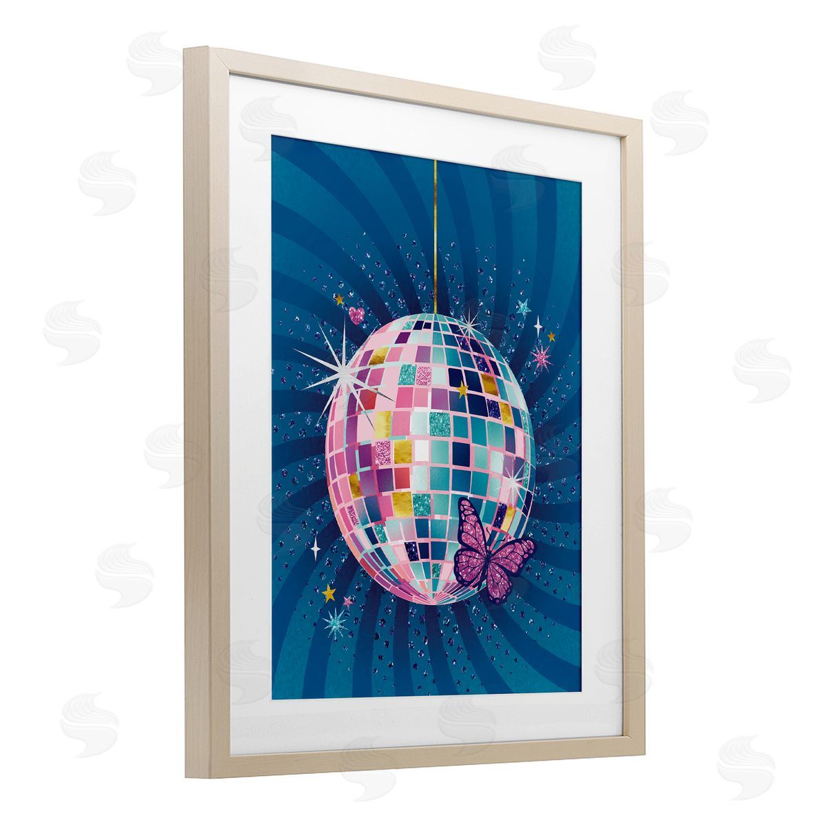 Courtney Morgenstern Disco Ball with Butterfly Canvas Wall Art Print