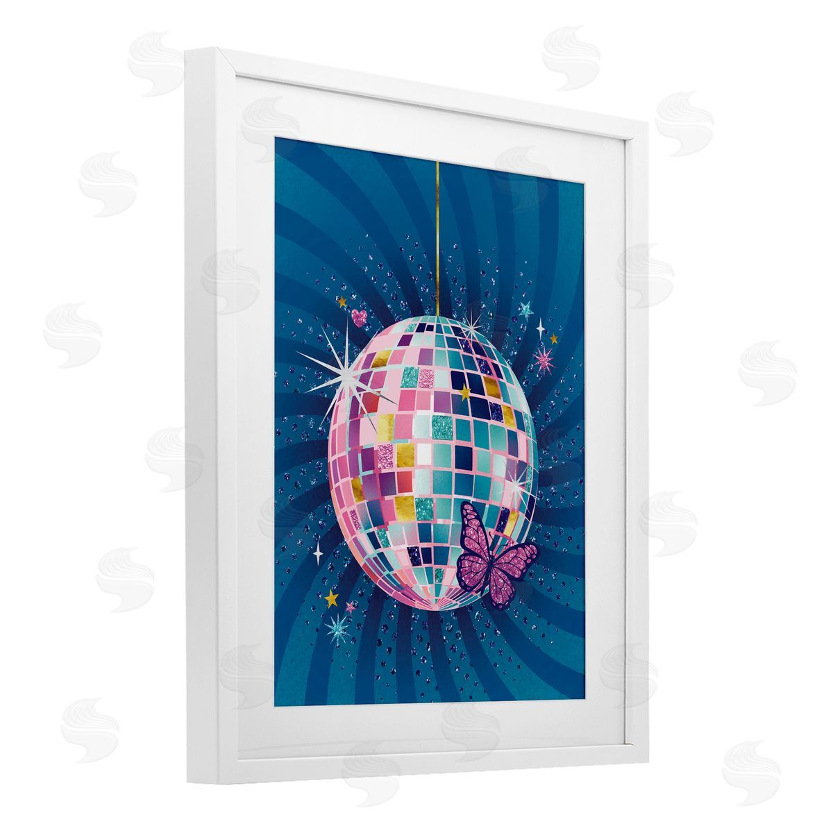 Courtney Morgenstern Disco Ball with Butterfly Canvas Wall Art Print