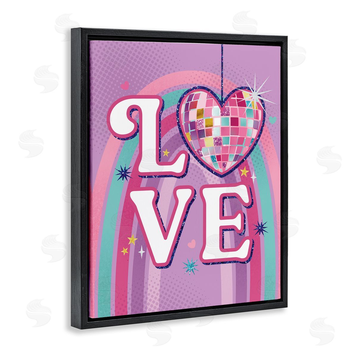 Courtney Morgenstern Love Disco Heart Rainbow Canvas Wall Art Print