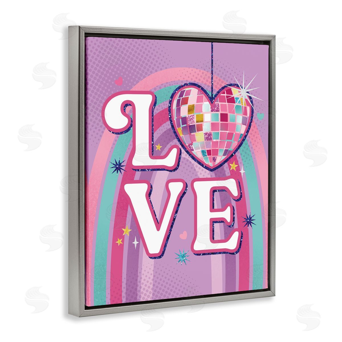 Courtney Morgenstern Love Disco Heart Rainbow Canvas Wall Art Print
